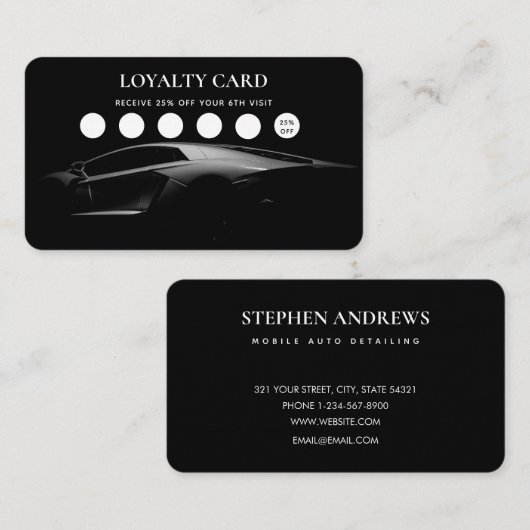 Kaart voor automatische reparatie van automatische visitekaartje (Voorkant / Achterkant)