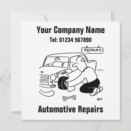Kaart voor autoreparaties (Voorkant)