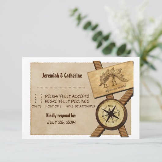 Kaart voor  avontuurlijke bruiloft v5 (Staand voorkant)