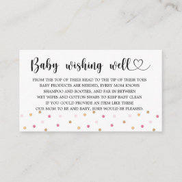 Kaart voor baby shower, Baby-wending Well Enclosur