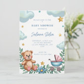 kaart voor babyfeestje (Staand voorkant)