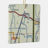 kaart voor Baker MT Keramisch Ornament (Rechts)