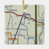 kaart voor Baker MT Keramisch Ornament (Voorkant)