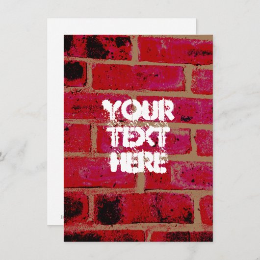  kaart voor bakstenen (Voorkant / Achterkant)