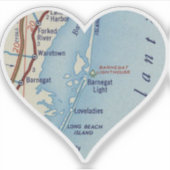 kaart voor Barnegat NJ Sticker (Voorkant)