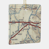  kaart voor Barstow CA Keramisch Ornament (Rechts)