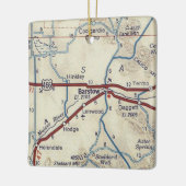  kaart voor Barstow CA Keramisch Ornament (Links)