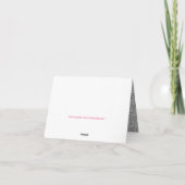 Kaart voor bedankje | Heet Roze, Zilver Folie Vorm (Achterkant)