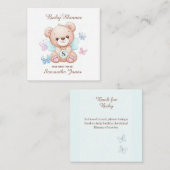 Kaart voor berichtenbehuizing baby shower Book (Voorkant / Achterkant)