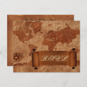  kaart voor bestemming bruiloft rsvp-kaarten (Voorkant / Achterkant)