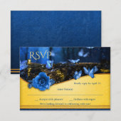 Kaart voor betoverende bosnachtvlinder RSVP (Voorkant / Achterkant)