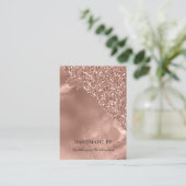 Kaart voor bezorgen beeldscherm | Roos Gold en gli Visitekaartje (Staand voorkant)