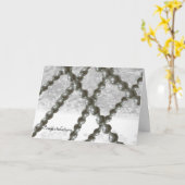 Kaart voor Black and White Pearl Wedding Gefelicit (Gele Bloem)