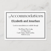 Kaart voor Black & White Wedding Accommodations (Voorkant)
