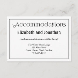 Kaart voor Black & White Wedding Accommodations