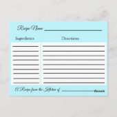 Kaart voor blauwe en goudbruinbruin bruinkoolbruin (Achterkant)