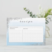 Kaart voor blauwe en zilverreceptie (Staand voorkant)