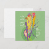 Kaart voor Bloom Empowerment Affirmatie Notitiekaartje (Voorkant / Achterkant)