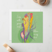 Kaart voor Bloom Empowerment Affirmatie Notitiekaartje (Voorkant / Achterkant in situ)