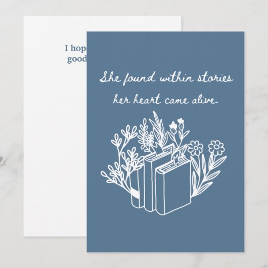 Kaart voor boekenliefhebbers (Voorkant / Achterkant)