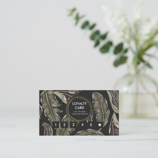  kaart voor botanische logo's op eilanden klantenkaartje (Staand voorkant)