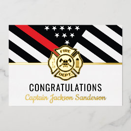 Kaart voor brandweeruitrusting met dunne rode lijn