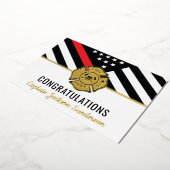 Kaart voor brandweeruitrusting met dunne rode lijn (Gedraaid)