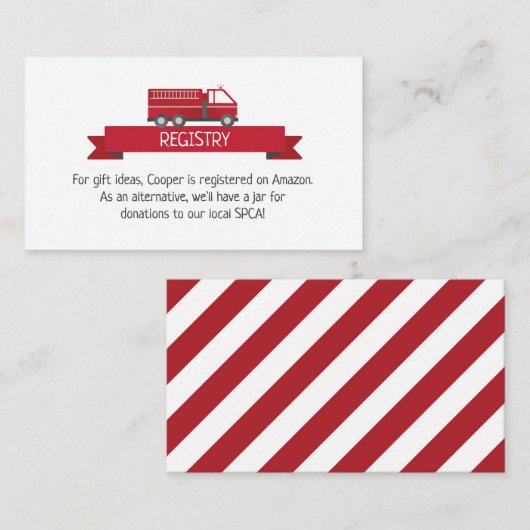 Kaart voor brandweerwagen voor brandweerlieden op  (Voorkant / Achterkant)