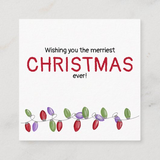 Kaart voor Bright Vintage kerstverlichting (Achterkant)