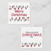 Kaart voor Bright Vintage kerstverlichting (Voorkant / Achterkant)