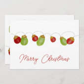 Kaart voor Bright Vintage kerstverlichting (Voorkant / Achterkant)