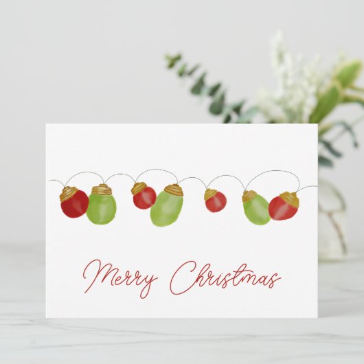 Kaart voor Bright Vintage kerstverlichting (Staand voorkant)