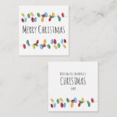 Kaart voor Bright Vintage kerstverlichting (Voorkant / Achterkant)