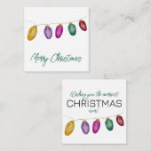 Kaart voor Bright Vintage kerstverlichting (Voorkant / Achterkant)