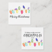 Kaart voor Bright Vintage kerstverlichting (Voorkant / Achterkant)