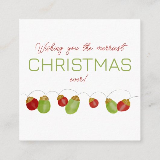 Kaart voor Bright Vintage kerstverlichting (Achterkant)