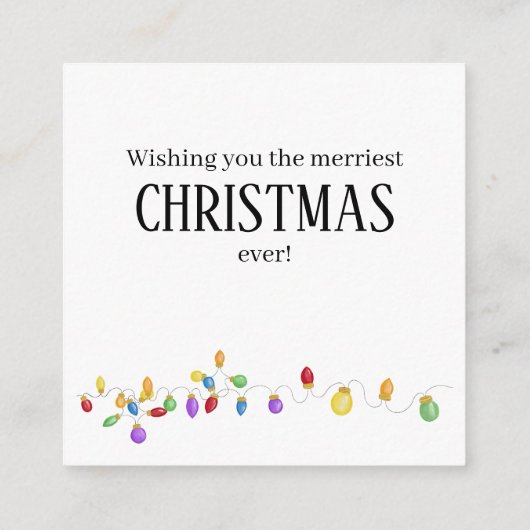 Kaart voor Bright Vintage kerstverlichting (Achterkant)