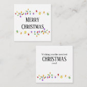 Kaart voor Bright Vintage kerstverlichting (Voorkant / Achterkant)