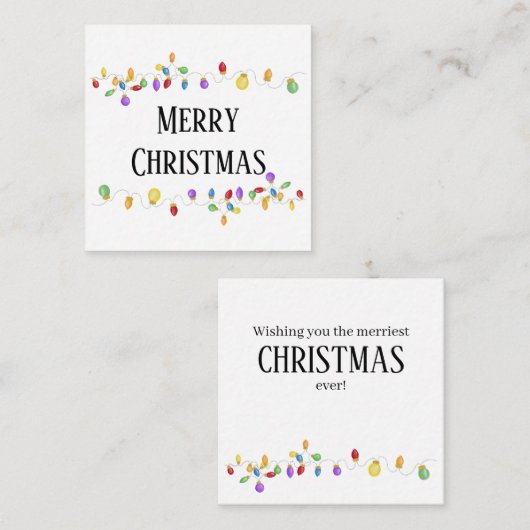 Kaart voor Bright Vintage kerstverlichting (Voorkant / Achterkant)