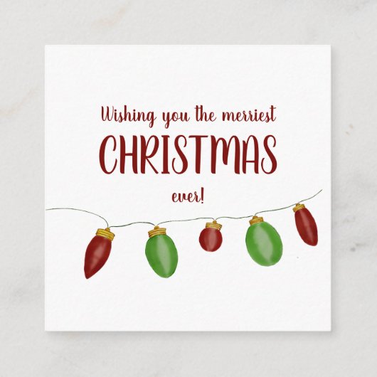 Kaart voor Bright Vintage kerstverlichting (Achterkant)