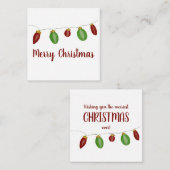 Kaart voor Bright Vintage kerstverlichting (Voorkant / Achterkant)