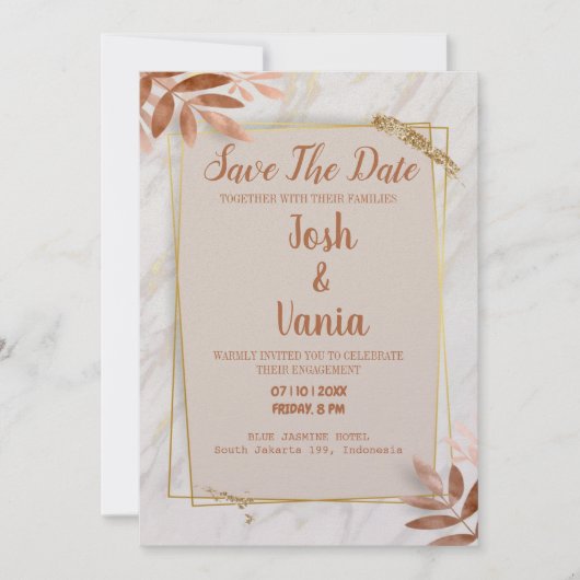 Kaart voor bruiloft (Voorkant)