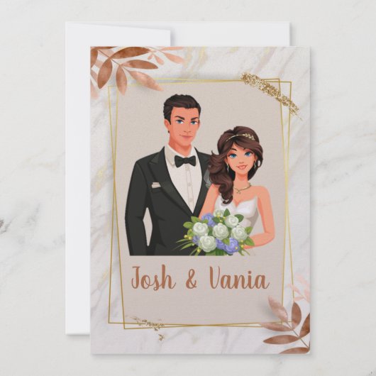 Kaart voor bruiloft (Achterkant)