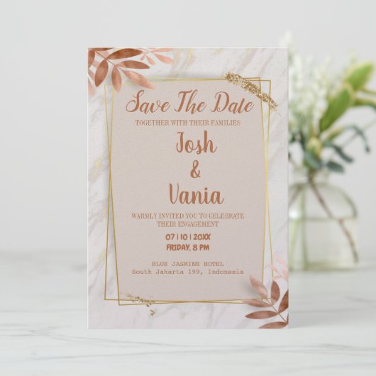 Kaart voor bruiloft (Staand voorkant)