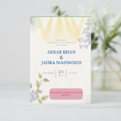 Kaart voor bruiloft (Staand voorkant)