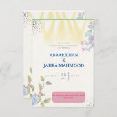 Kaart voor bruiloft (Voorkant / Achterkant)