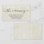 Kaart voor bruiloft Ceremony Enclosure - Simple (Voorkant / Achterkant)