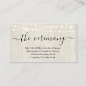 Kaart voor bruiloft Ceremony Enclosure - Simple (Voorkant)