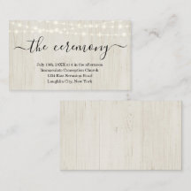 Kaart voor bruiloft Ceremony Enclosure - Simple