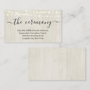 Kaart voor bruiloft Ceremony Enclosure - Simple